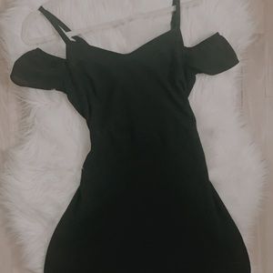 dress with thin straps and arm bands on the side